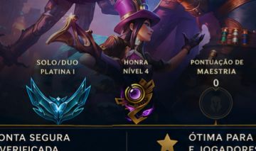 Conta Plat 1 full acesso com ez pulsefire