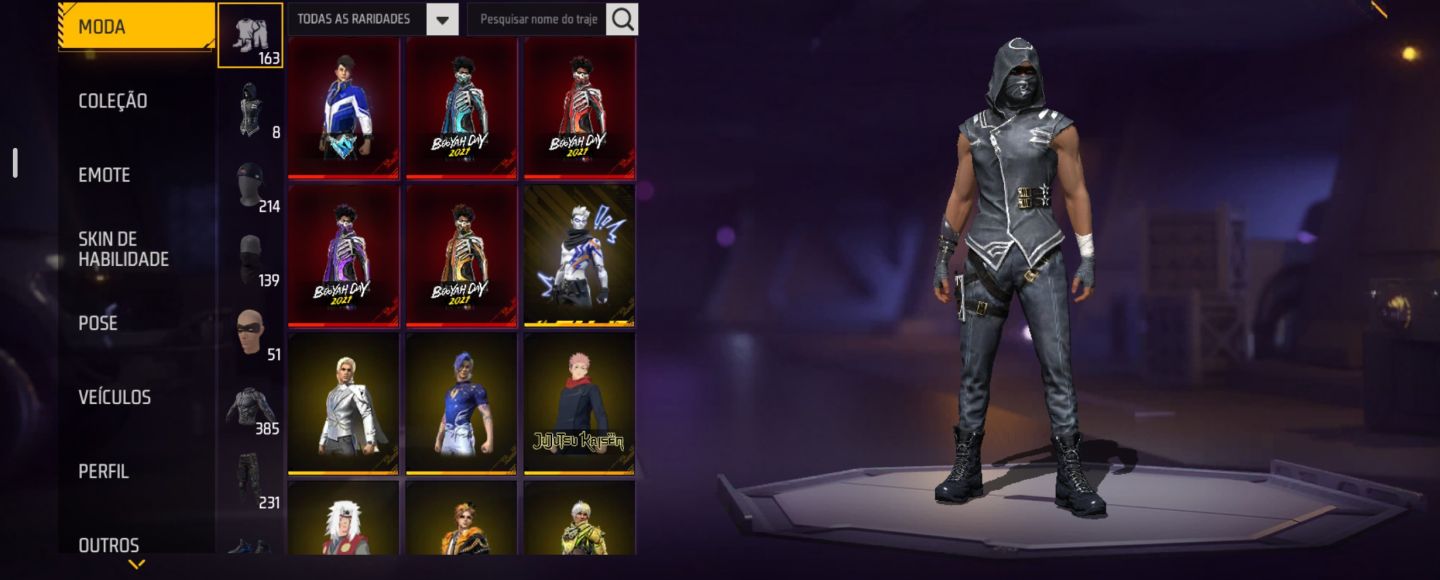 Conta Free Fire Com Bandeirão e Várias Animações De Entrada