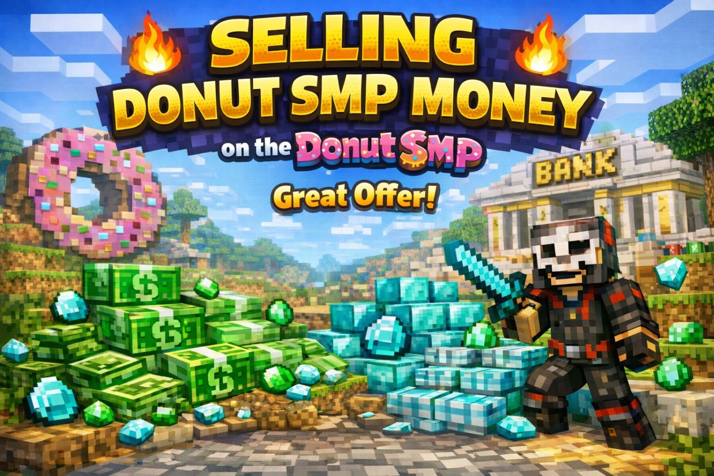 DonutSMP Dinheiro (Money) & Itens - Entrega rápida