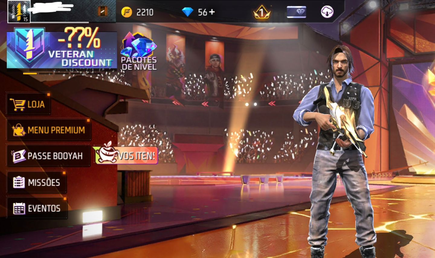 Conta de free fire bot lvl 15 com mp5 royale