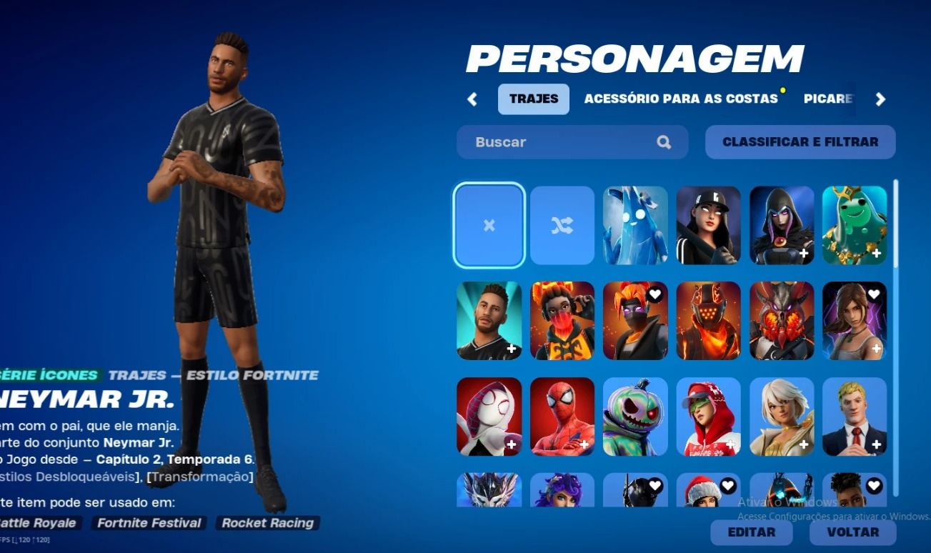 Ótima Conta de Fortnite, com Passes Desde a Temporada 6 do Cap2 Skins Tryhard.