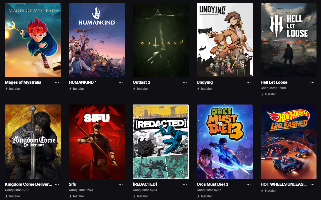 Conta full aceso Epic Games com diversos jogos