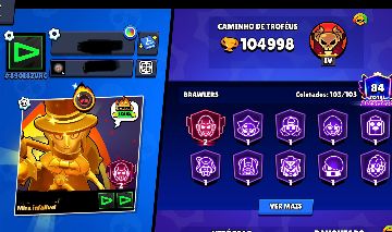 Conta de Brawl Stars 105k de troféus