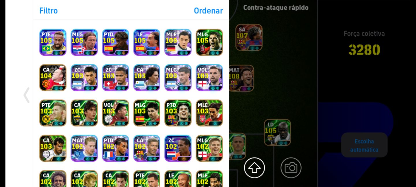 CONTA EFOOTBALL 3280 DE FORÇA