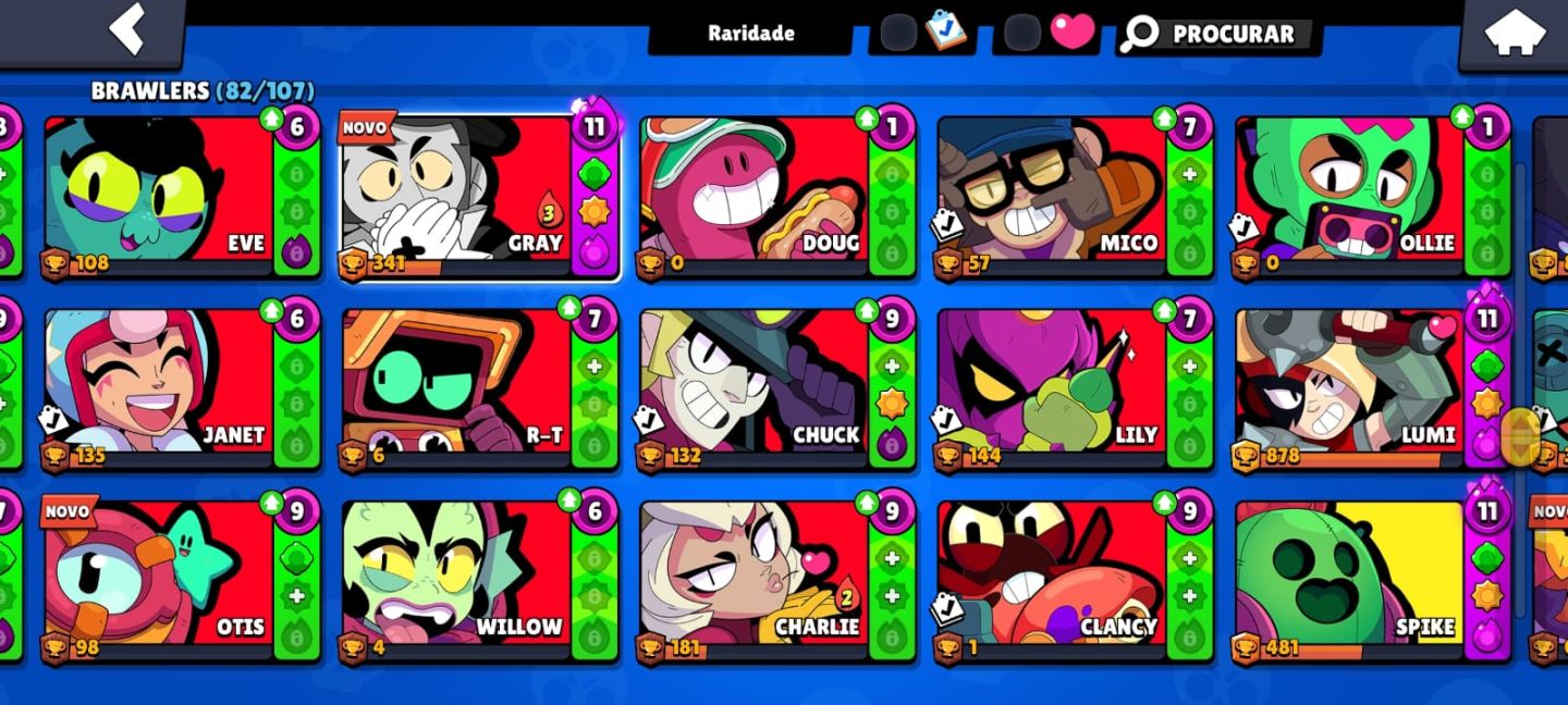 CONTA DE BRAWL STARS 26K TROFÉU + PERS ESPECIAIS (LEN,MIT,ÉP)