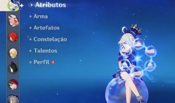 Conta genshin com 6 cinco estrelas Varesa + Furina + chiori + outros