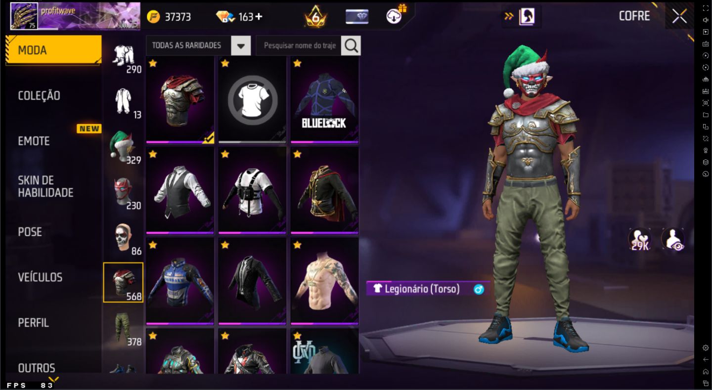 Conta Free Fire muito gemada Prime 6/500 peitas