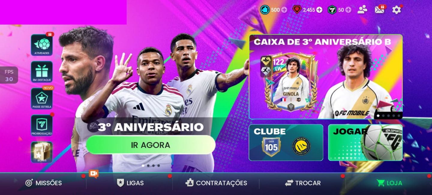 Conta de FC Mobile nível 32