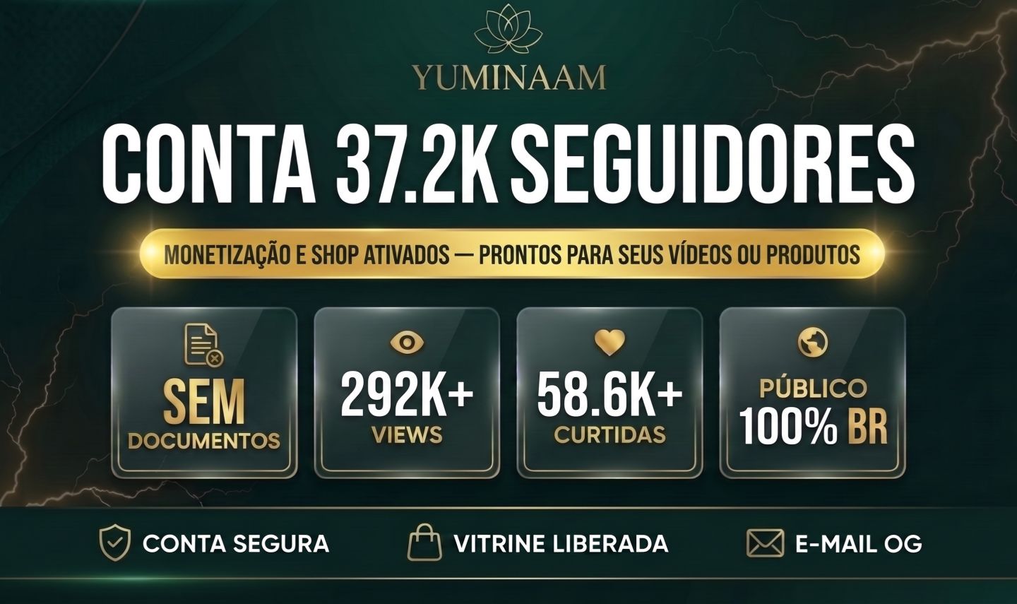 CONTA TIKTOK 37,2K SEGUIDORES, MONETIZAÇÃO E SHOP APROVADO | NICHO POLITICA