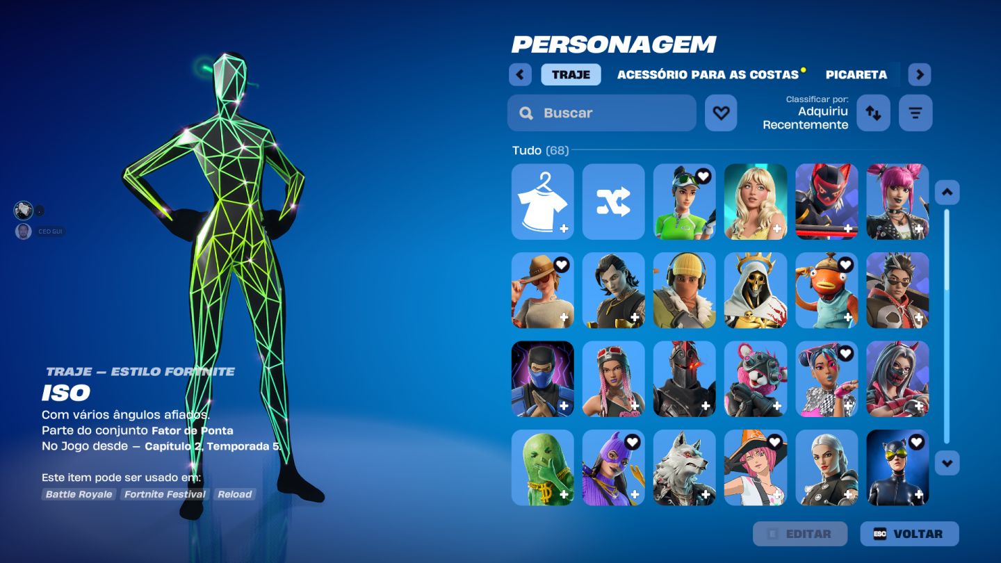 CONTA DE FORTNITE COMPLETA