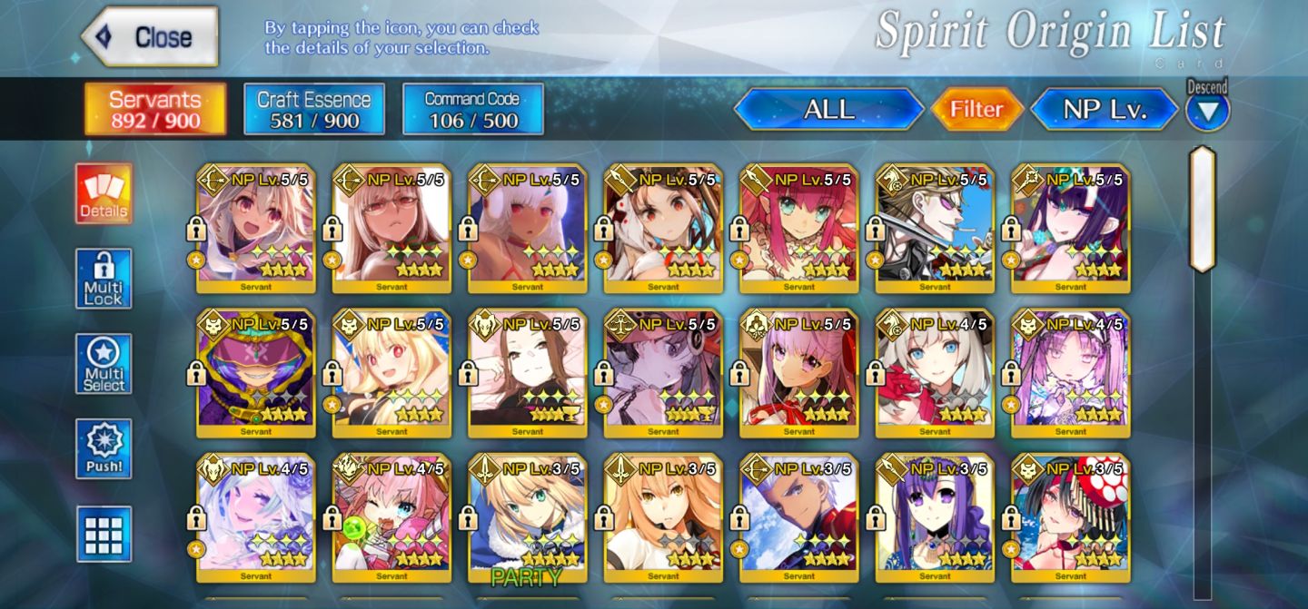 Fate na | 32 Ssr +Nps | End Game