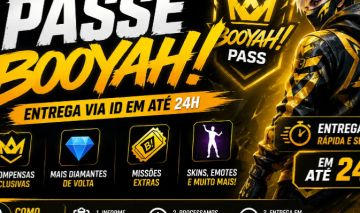 [MAIS VENDIDO] PASSE BOOYAH PREMIUM FREE FIRE - NÃO PRECISA ADICIONAR!