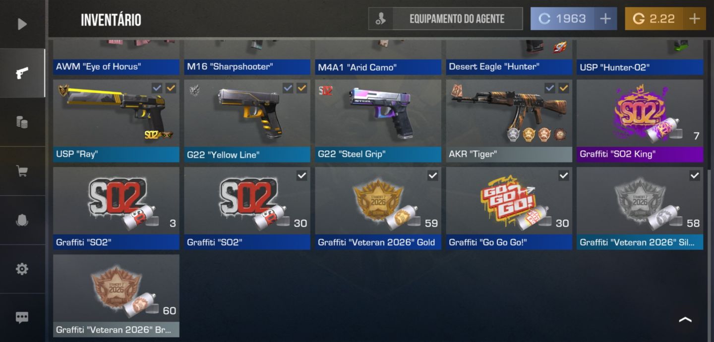 CONTA STANDOFF M9 AMARELA