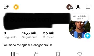 Conta de TikTok 16,6k de seguidores com live