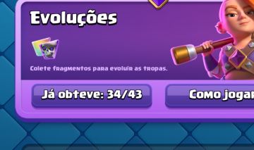 Conta de Clash Royale com 34 evoluções