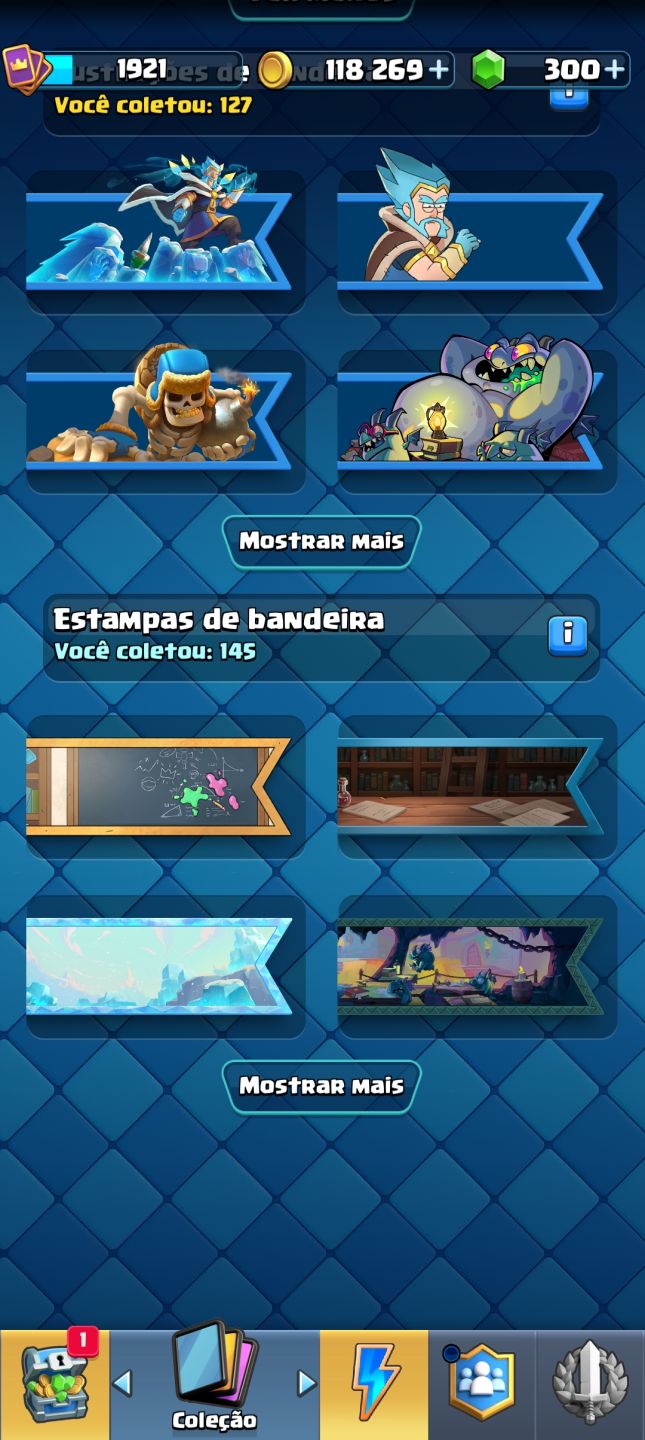 Conta de Clash Royale, arena sazonal 1 (penúltima arena) + brinde conta de Brawl