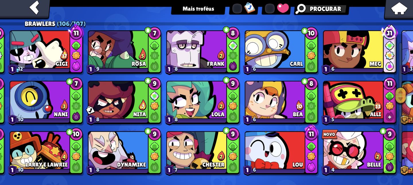 Conta Brawl Stars com todos os Brawlers e Elo mestre já pego