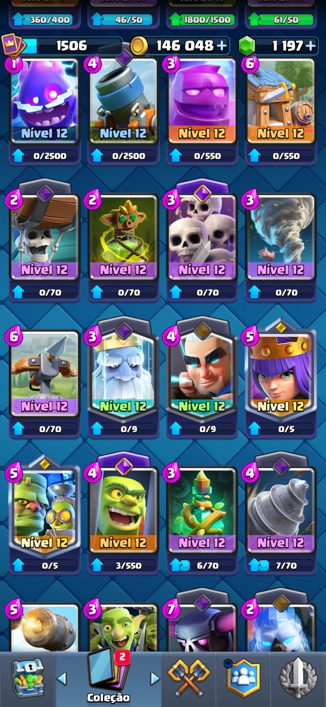 CONTA CLASH ROYALE 9.5K TROFÉUS + 1.197 GEMAS
