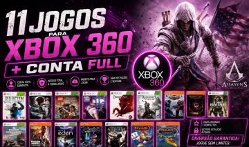 CONTA 16 JOGOS XBOX 360 FULL ACESSO + LICENÇA LIBERADA