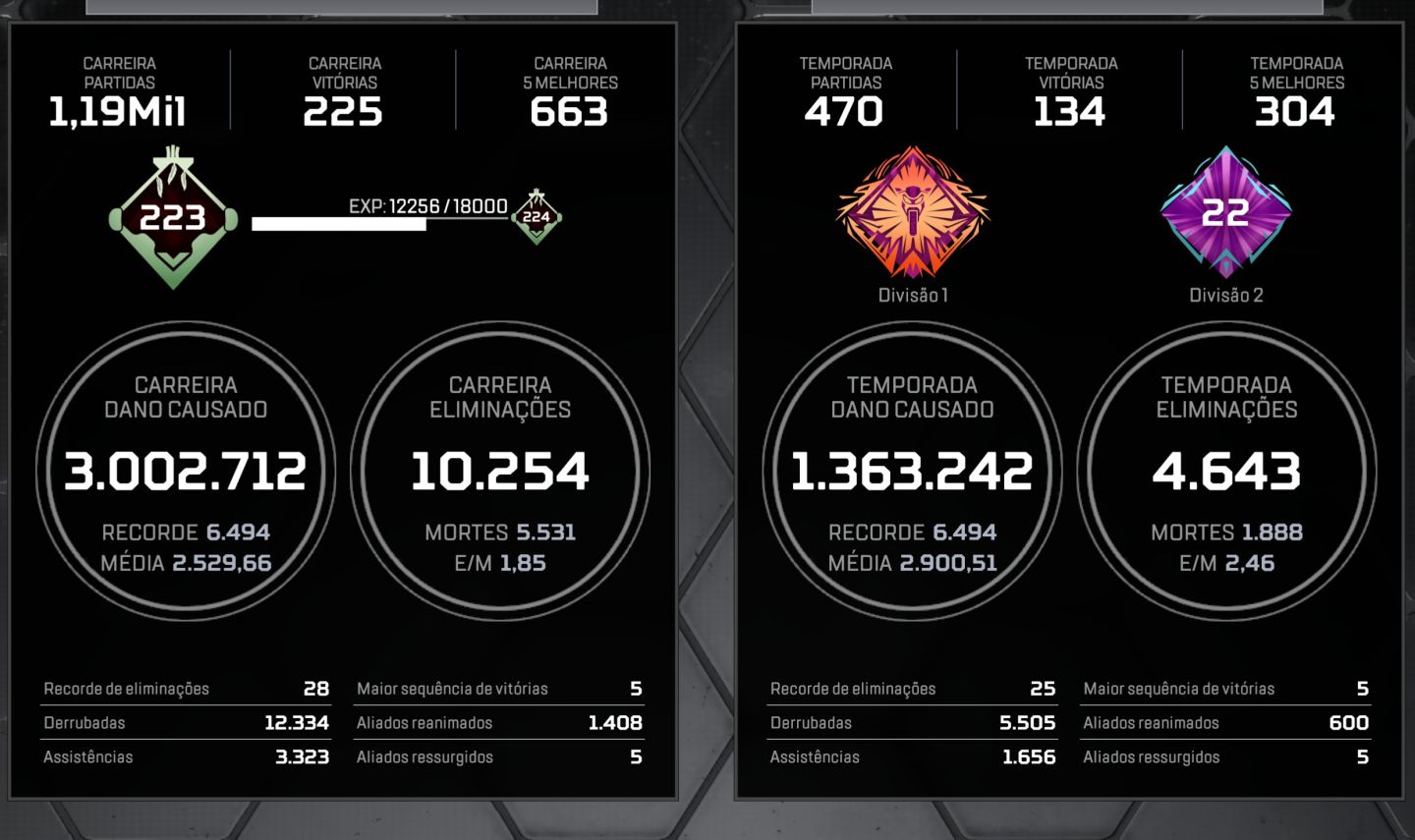 Conta Apex Legends Smurf PSN: 27 Bombs/4K DMG e Série 5 wins
