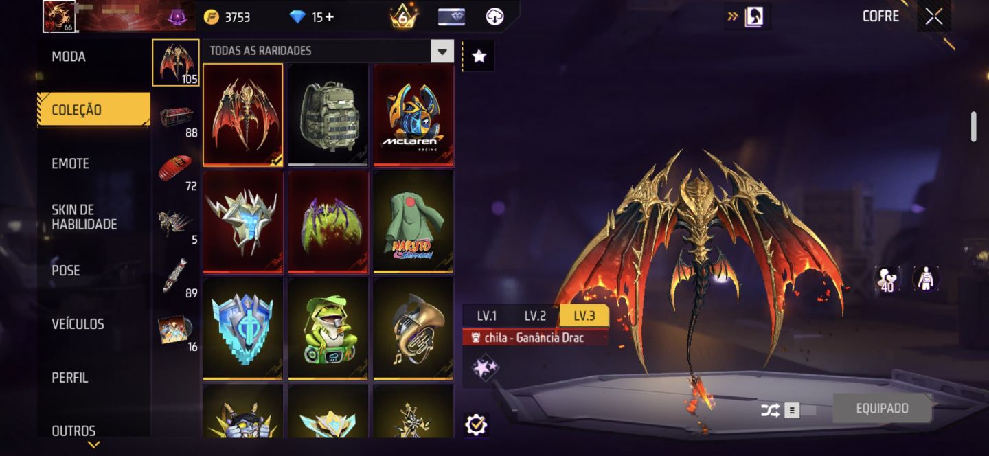 Conta gemada prime 6, com preço negociável.