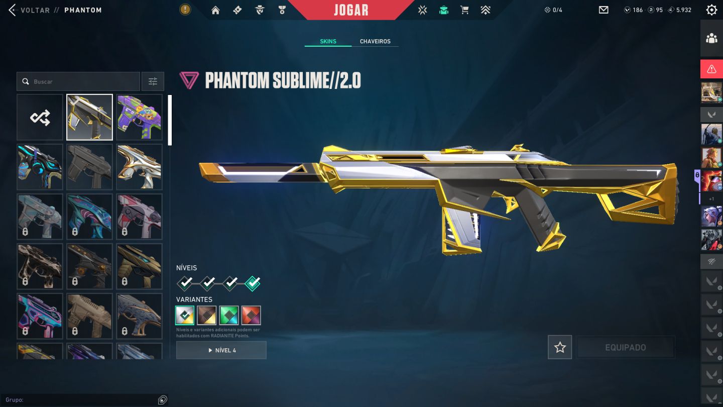 CONTA VALORANT FULL ACESSO COM KARAMBIT, BUTTERFLY E SKINS DE VANDAL,PHANTOM