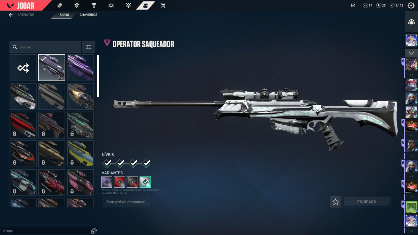 CONTA COM 55 SKINS, KATANA EX.O, FACA VCT LIMITADA, VANDALS E PHANTOMS PREMIUM