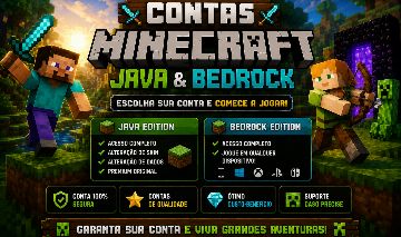 CONTAS MINECRAFT JAVA & BEDROCK ORIGINAL - Minecraft - Contas - GGMAX