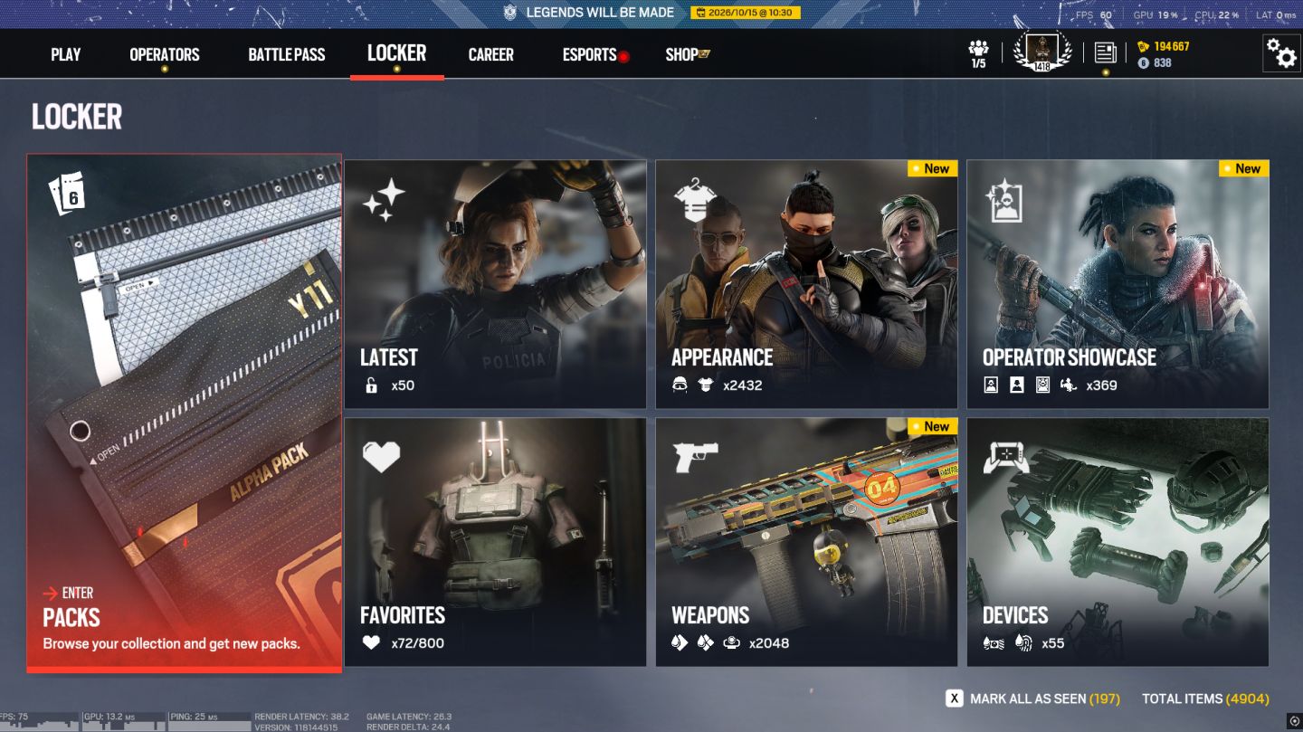 R6 ACCOUNT 12x CHAMPION, LEVEL 1418 FULL ACESS