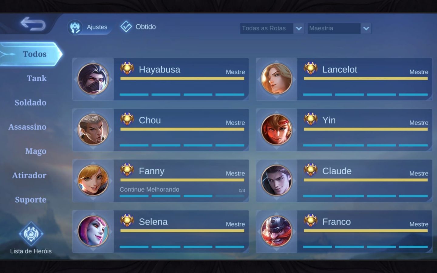 Conta Mobile Legends | 169 Skins + Gaara Naruto + Collector | Skins na descrição