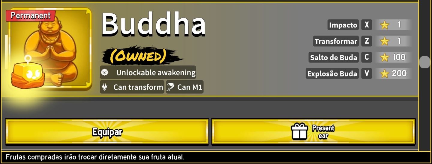 Conta com todas as Gamepass e 10 fruitas perm | Dragon, kitsune, portal etc...
