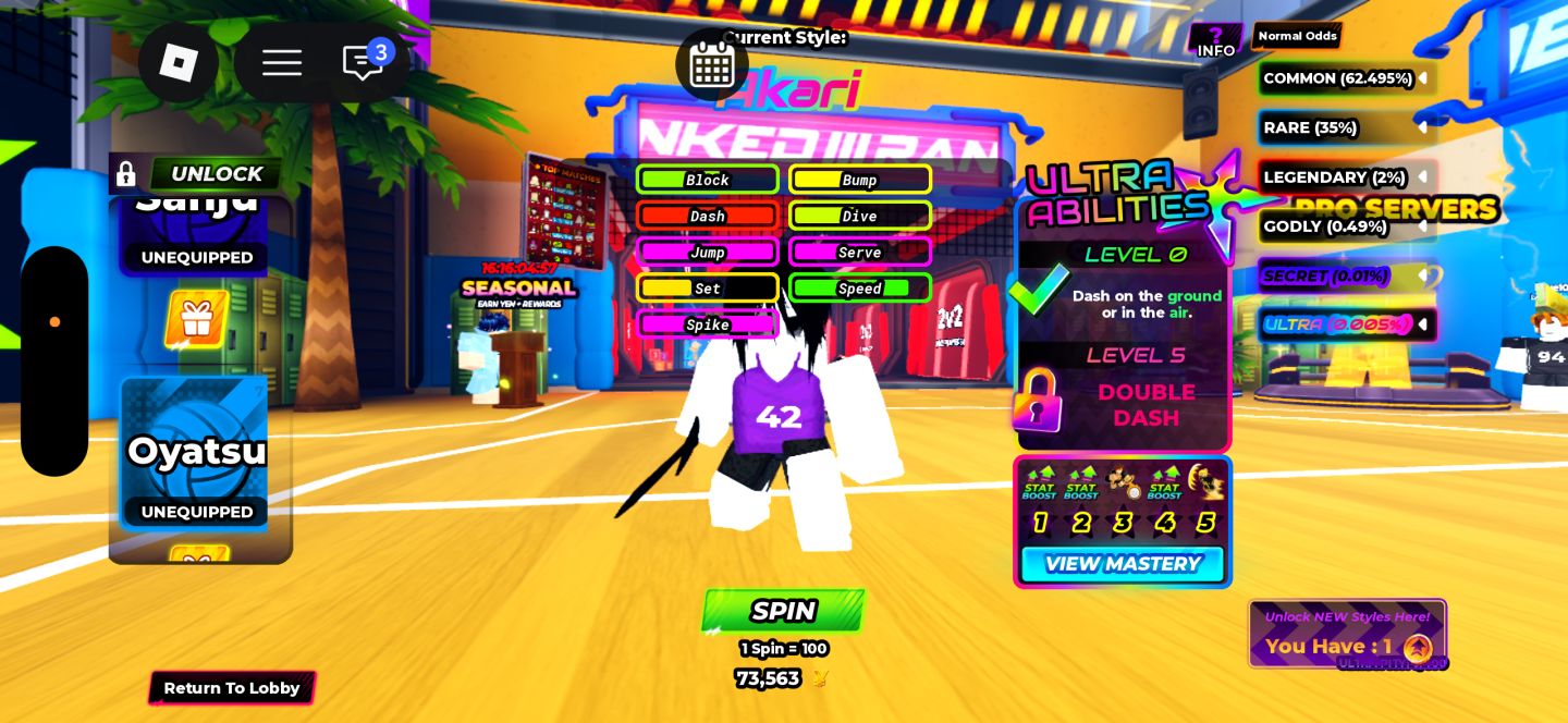 LVL 186 + 4x SEASON PRO GODLY + 73K YEN + 4x OG SECRET + TIME SKIP HINOTO +++