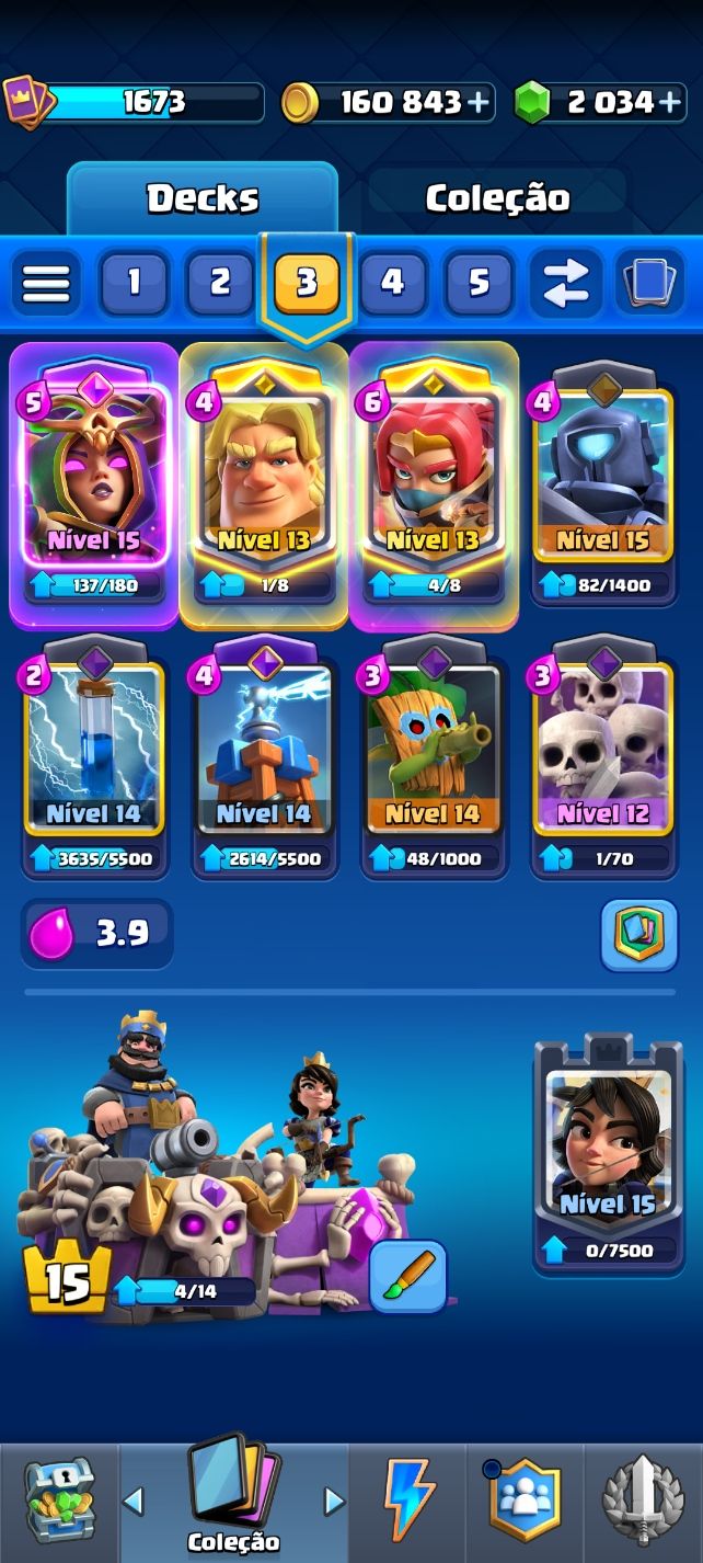 CONTA DE CLASH ROYALE NÍVEL 1673 10.450 TROFÉUS 7 ANOS DE CONTA