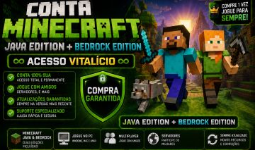 Conta Minecraft Original Java + Bedrock | Full Acesso/ LEIA A DESCRIÇÃO!!!