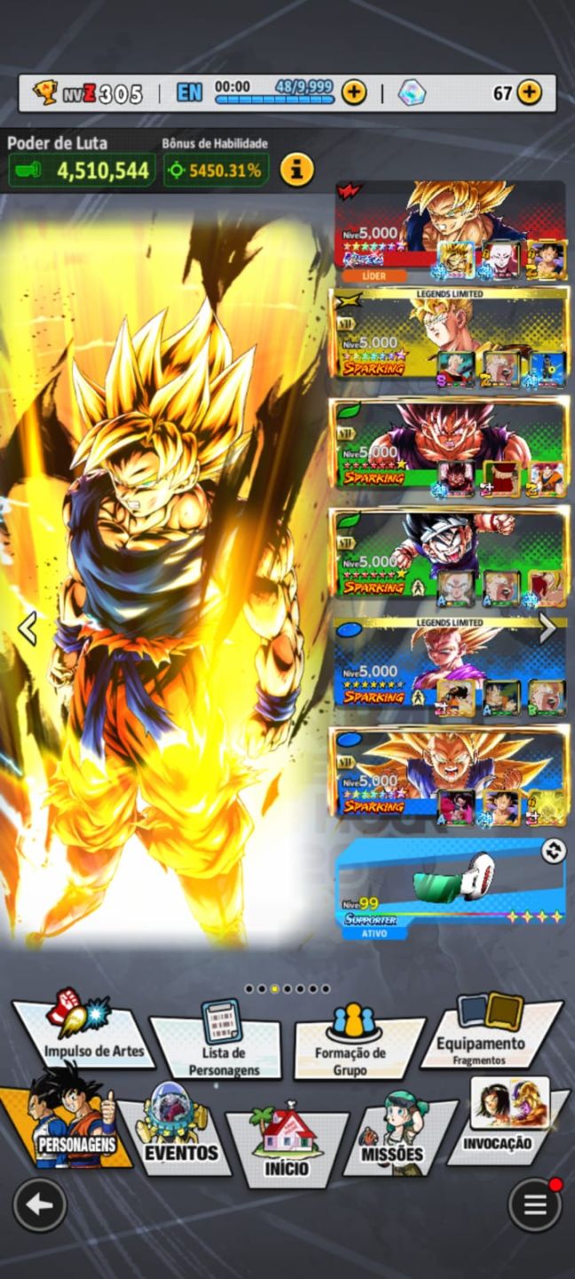 CONTA END GAME DRAGON BALL LEGENDS