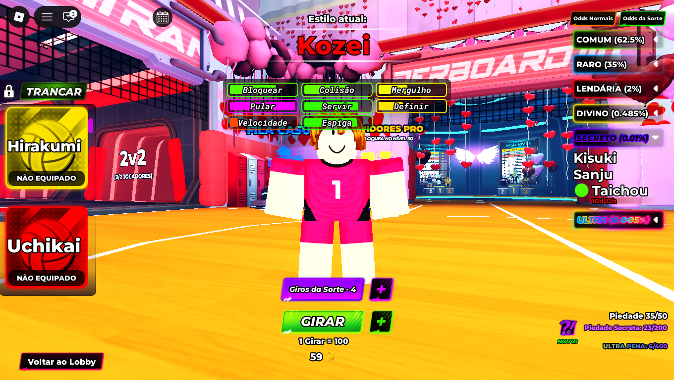 Conta roblox a venda, blox fruit, blue lock, voleyball