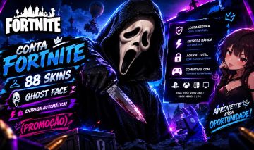 Conta Fortnite | 88 Skins | Ghost Face | Entrega automática! (PROMOÇÃO)