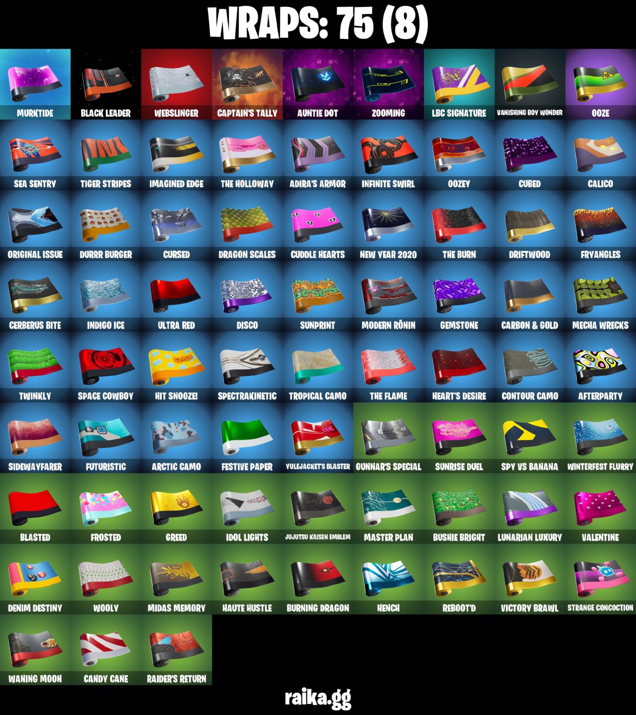61 skins Travis Scott Omega (stage 5) WORLD CUP Reflex Sultura Trailblazer MAKO
