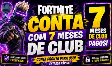 Fortnite Conta com 7 Meses de Clube Pagos + Benefícios