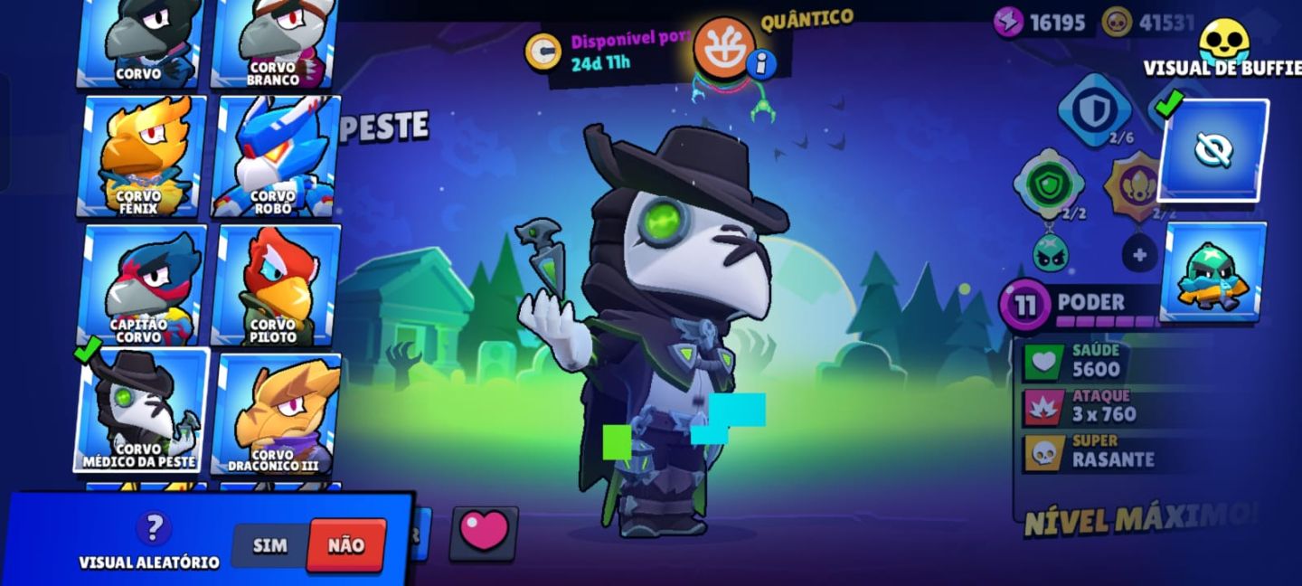 CONTA BRAWL STARS com 57k de troféu,com muitas skin raras e exclusiva