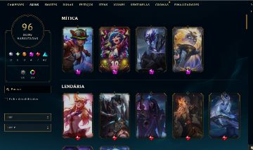 CONTA LOL DE 2013 - 94 SKINS - MINHA CONTA PESSOAL - EMAIL NAO CONFIRMADO
