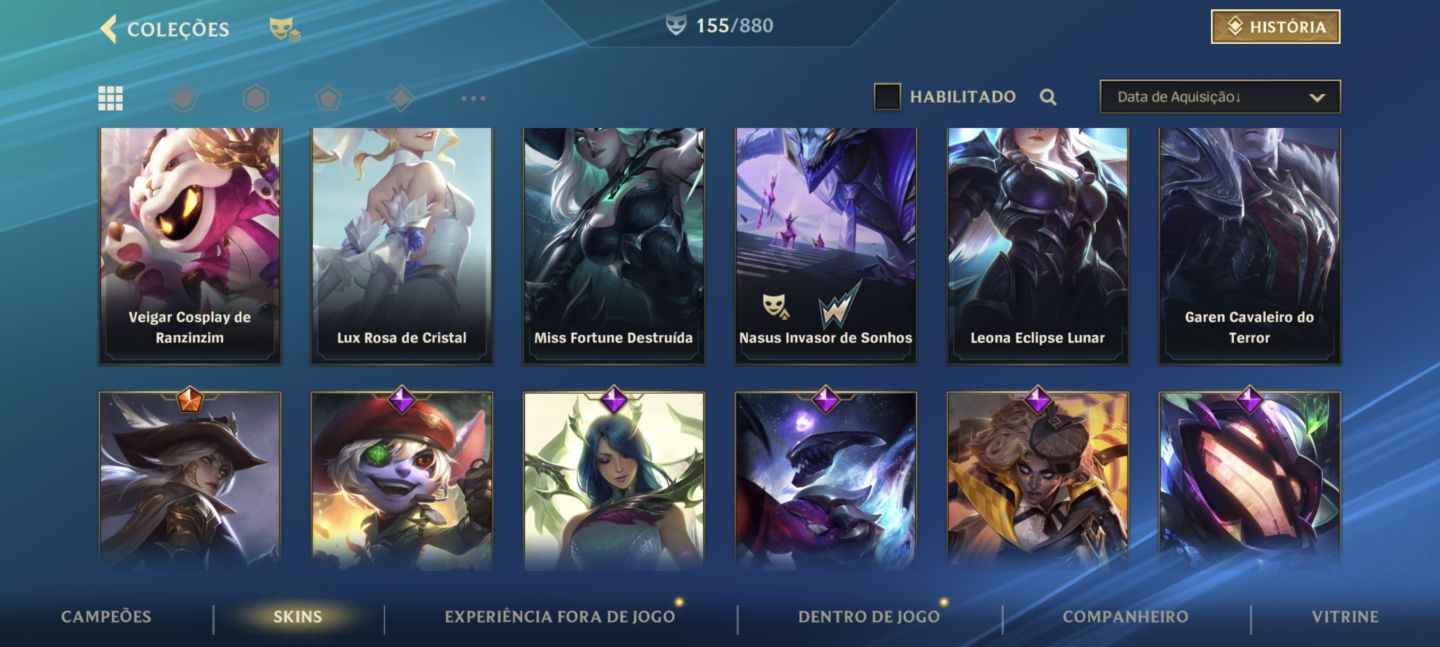 CONTA WILD RIFT | 155 SKINS | GRÃO-MESTRE 2X | NÍVEL 118