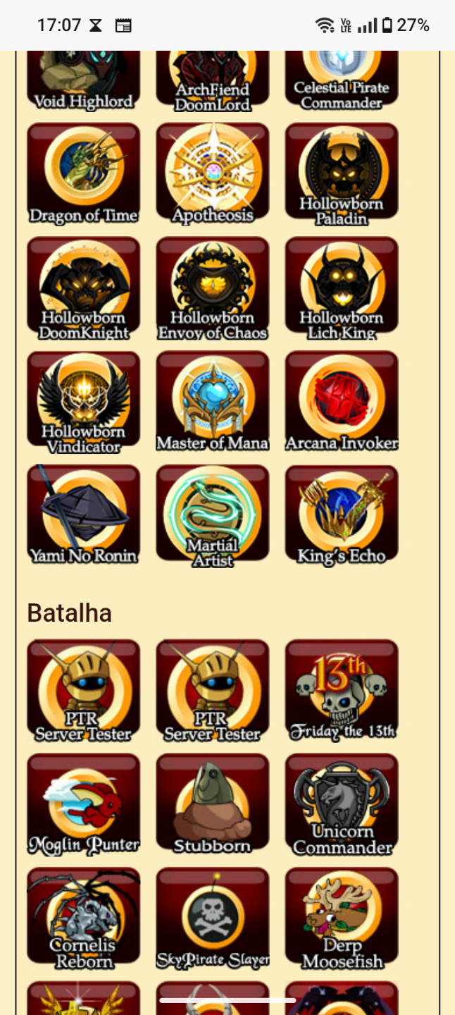 CONTA AQWORLDS 162 BADGES + HARD FARMS INSANOS