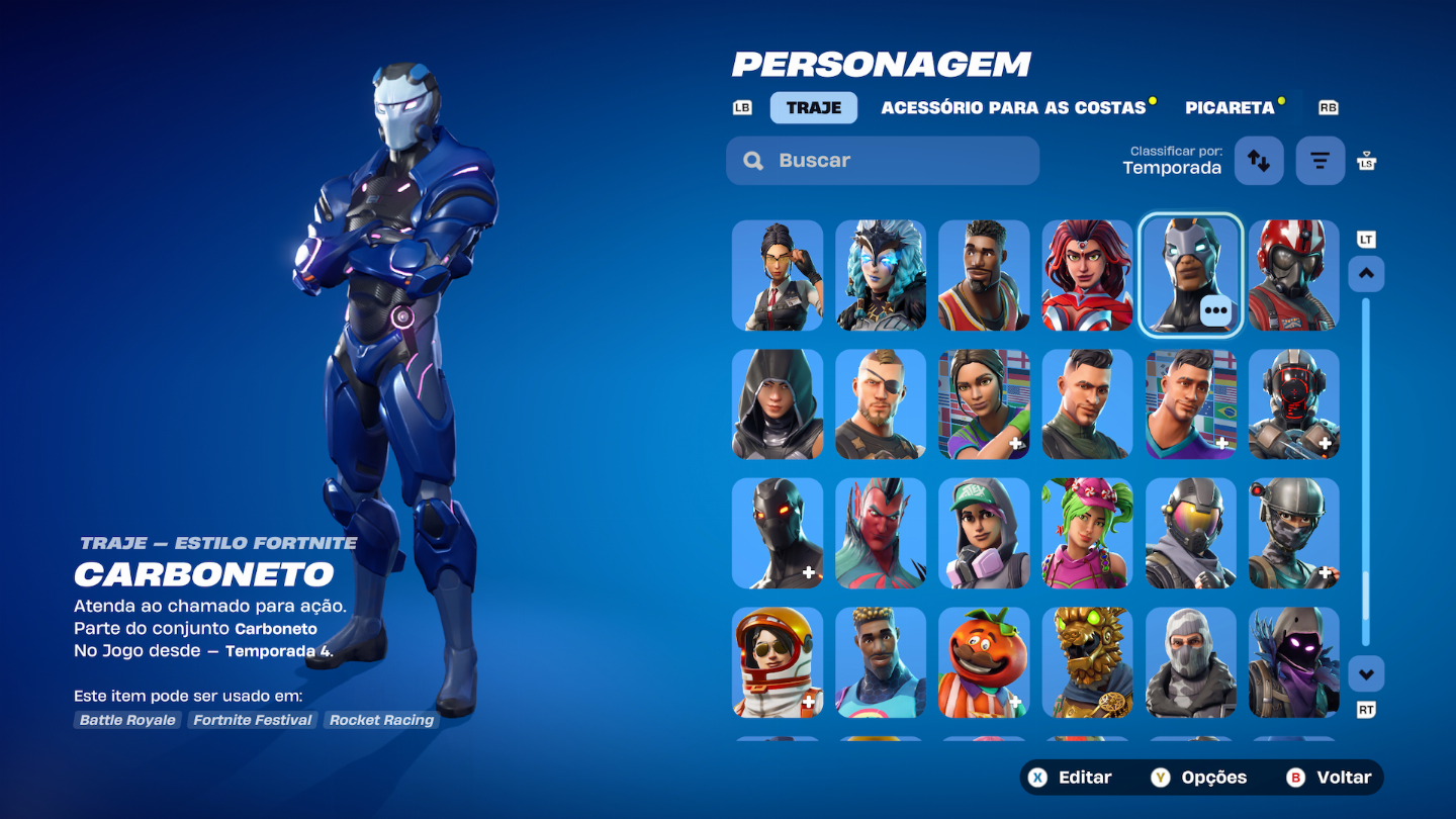 Conta Fortnite COM+ 1.000 ITENS S3 +IKONIK +GLOW +1.400 vbuks