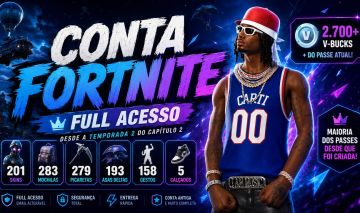 CONTA FORTNITE RARA | 201 SKINS | 283 MOCHILAS | 279 PICARETAS | 2700+ V-BUCKS