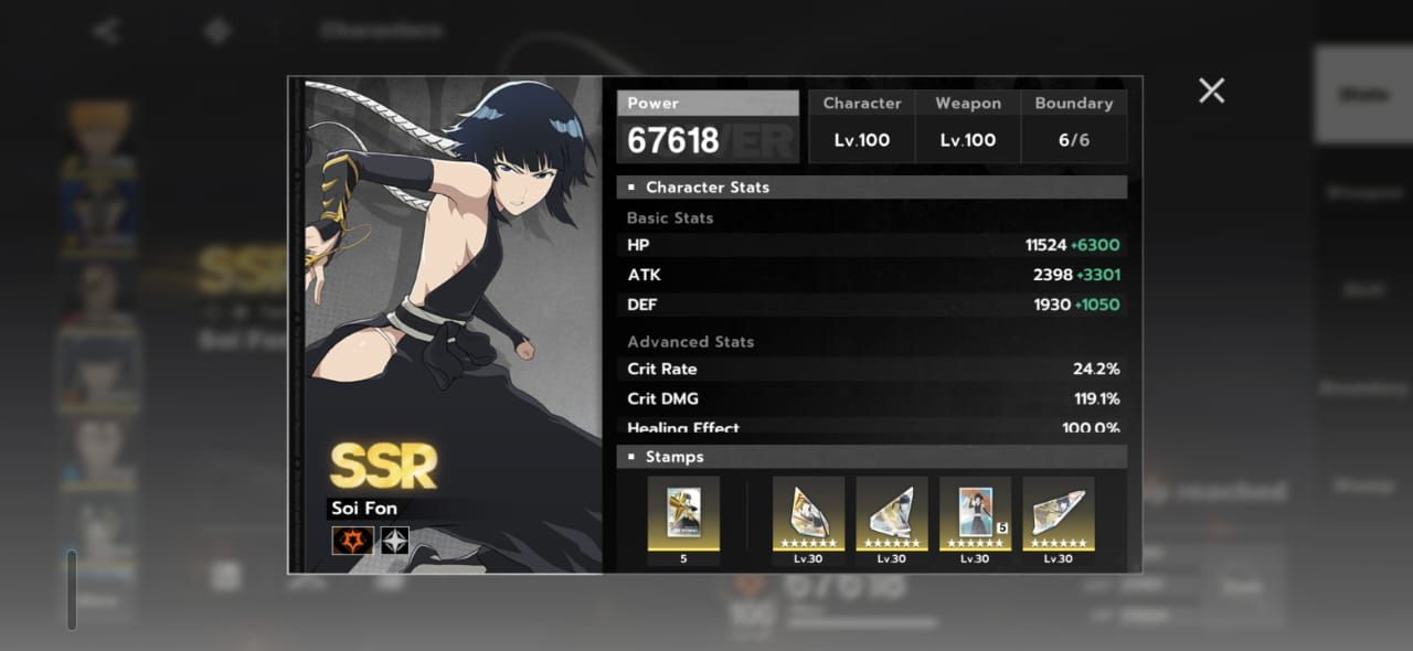 Conta Full Whale Bleach Soul Resonance, todos personagens b6