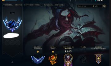 Conta LoL BR Lv 748 | diamante | 193 Skins | 3 Ultimate | 7 Míticas | kayn