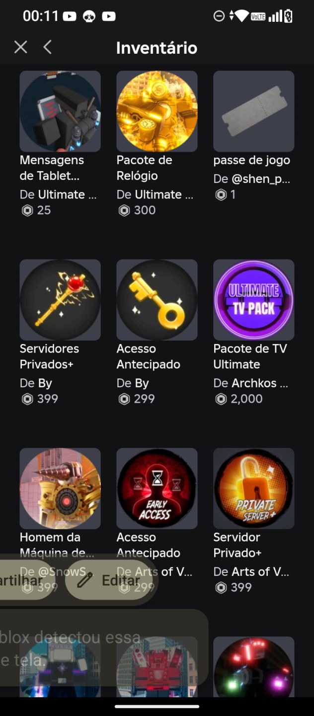 Conta Roblox - Alto de valor de inventário!