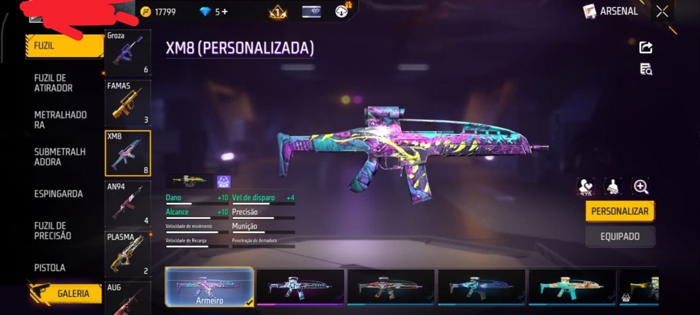 CONTA DE 8 ANOS DE FREE FIRE LVL 68 | NARUTO | +160 EMOTES | PUNHO SOBERANO |