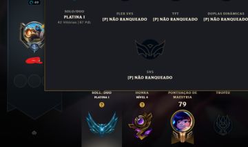 CONTA LOL - PLATINA 1 - FULL ACESSO